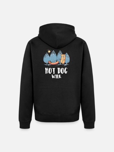 Hot dog drôle naissance drôle cadeau chemise drôle - Veste à capuche bio Premium Unisexe - noir