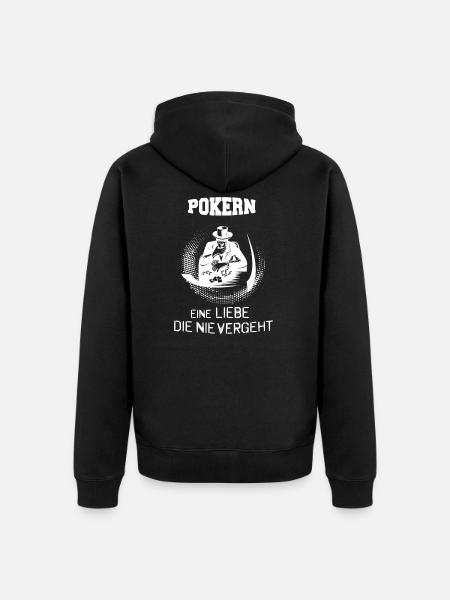 Pokern Chips Geschenk T Shirt - Unisex Premium Bio Zip Hoodie - Schwarz