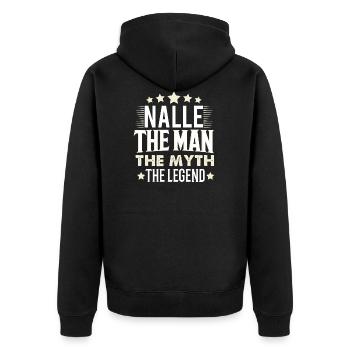 Nalle - Veste à capuche bio Premium Unisexe - noir - Dos - Nico (187cm)