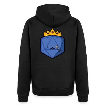 Dice King - Unisex Premium Organic Zip Hoodie - black - Back - Nico (187cm)