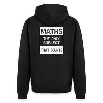I love Maths - I love math - math teacher - Unisex Premium Organic Zip Hoodie - black - Back - Nico (187cm)