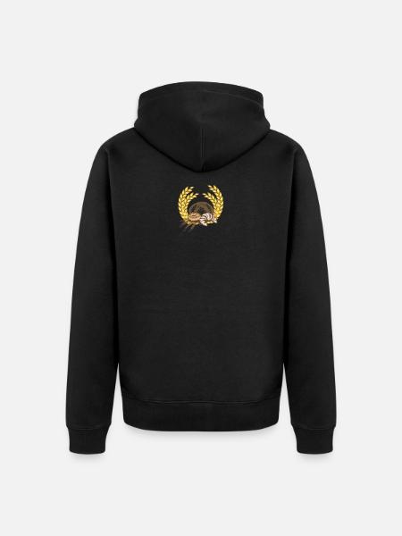 bread - Unisex Premium Organic Zip Hoodie - black