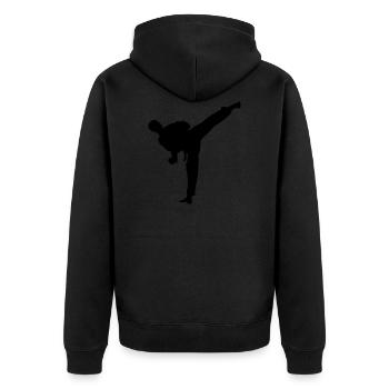 Karaté arts martiaux - Veste à capuche bio Premium Unisexe - noir - Dos - Nico (187cm)