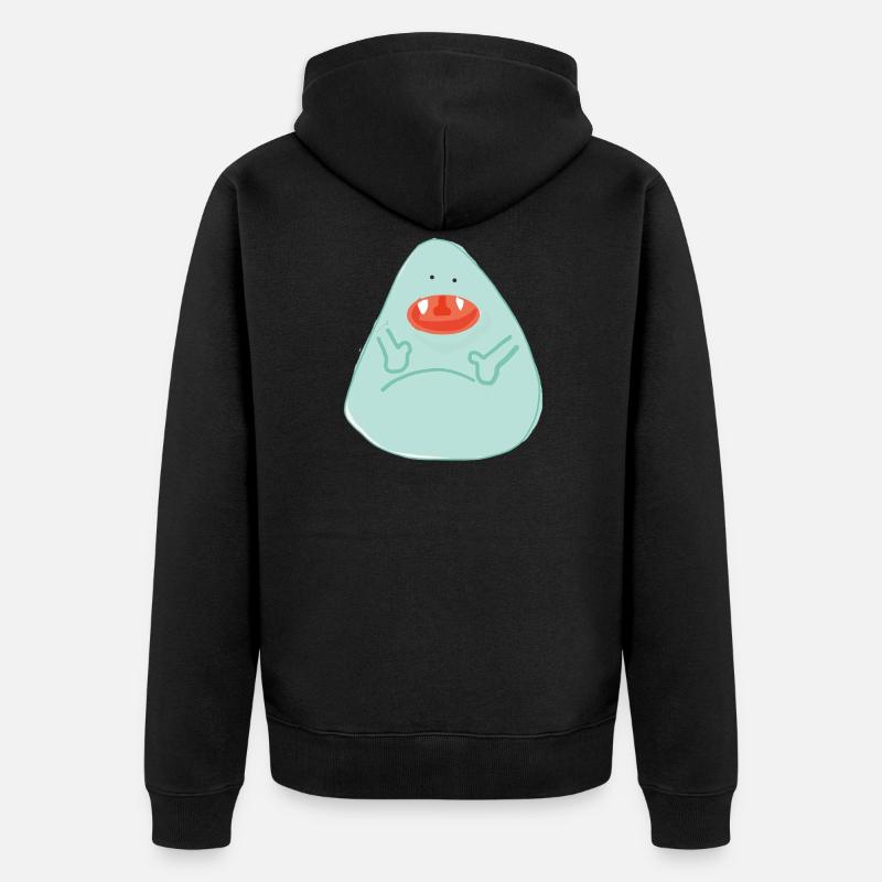 Petit monstre vert - Veste à capuche bio Premium Unisexe - noir