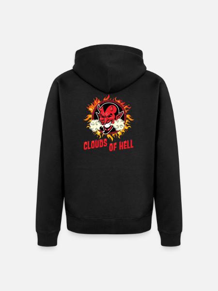 Vaping Devil - Clouds Of Hell - Unisex Premium Bio Zip Hoodie - Schwarz