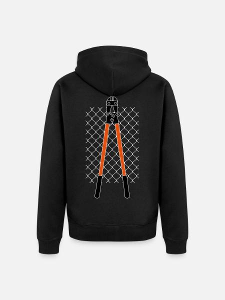 VANDAL'S ZAUN & ZANGE - Unisex Premium Bio Zip Hoodie - Schwarz