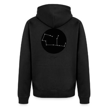 Signe du zodiaque De la Vierge Cadeau Idée - Veste à capuche bio Premium Unisexe - noir - Dos - Nico (187cm)