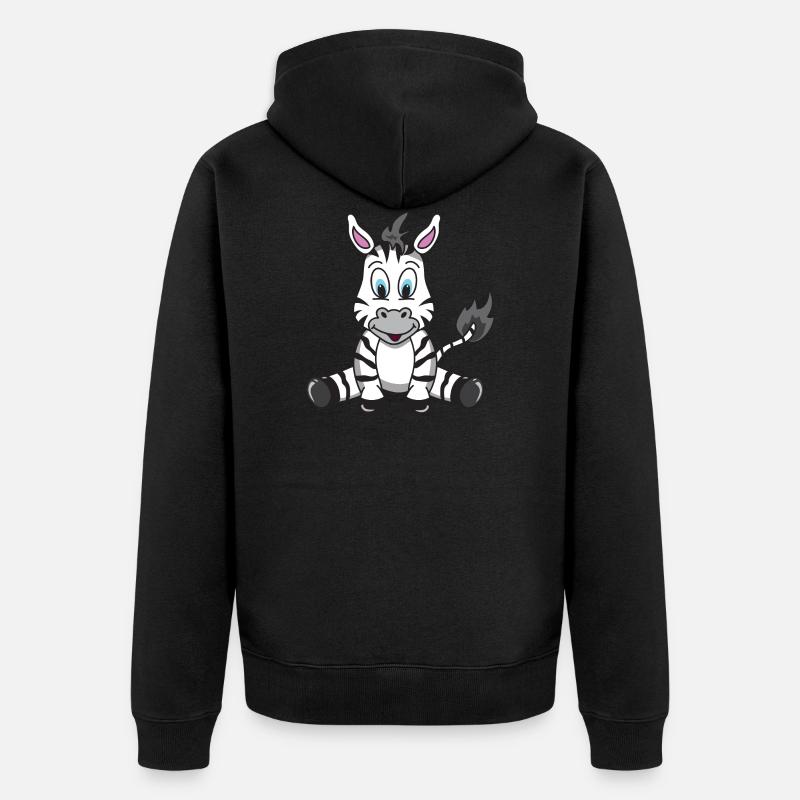 zèbre - Veste à capuche bio Premium Unisexe - noir
