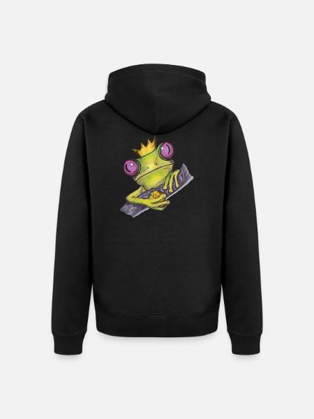 Froschkoenig - Unisex Premium Organic Zip Hoodie - black