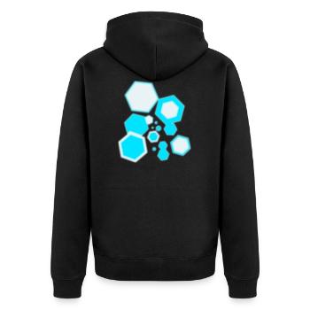 hexagone - Veste à capuche bio Premium Unisexe - noir - Dos - Nico (187cm)
