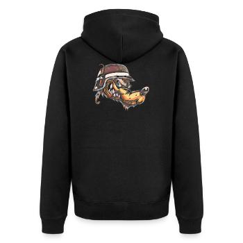 Méchant chien - Veste à capuche bio Premium Unisexe - noir - Dos - Nico (187cm)