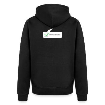 Funny Gift Programmer Computer Nerds - Unisex Premium Organic Zip Hoodie - black - Back - Nico (187cm)