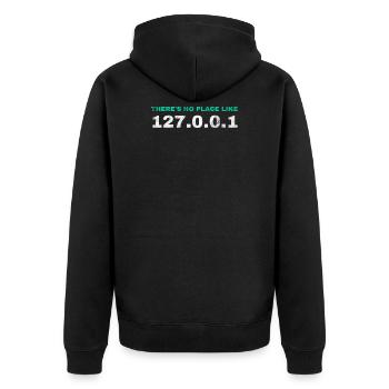 Nerds d'ordinateur programmeur de cadeau drôle - Veste à capuche bio Premium Unisexe - noir - Dos - Nico (187cm)
