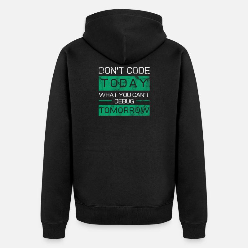 Lustiges Geschenk Programmierer Codierer Nerds - Unisex Premium Bio Zip Hoodie - Schwarz