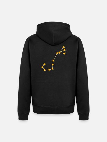 Sternbild Skorpion - Unisex Premium Bio Zip Hoodie - Schwarz