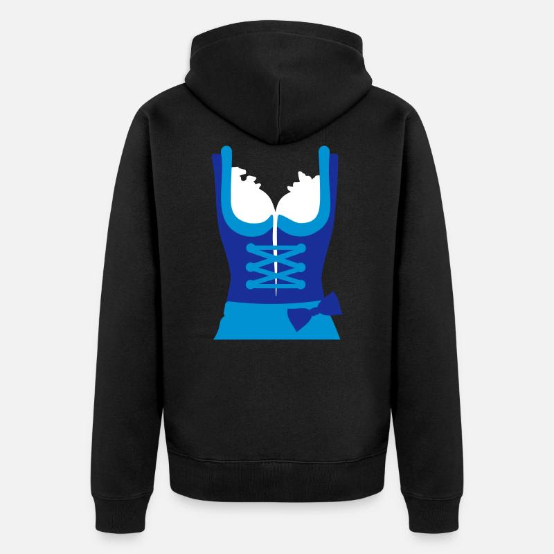 Dirndl - Veste à capuche bio Premium Unisexe - noir