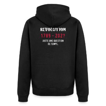 REVOLUTION - Veste à capuche bio Premium Unisexe - noir - Dos - Nico (187cm)