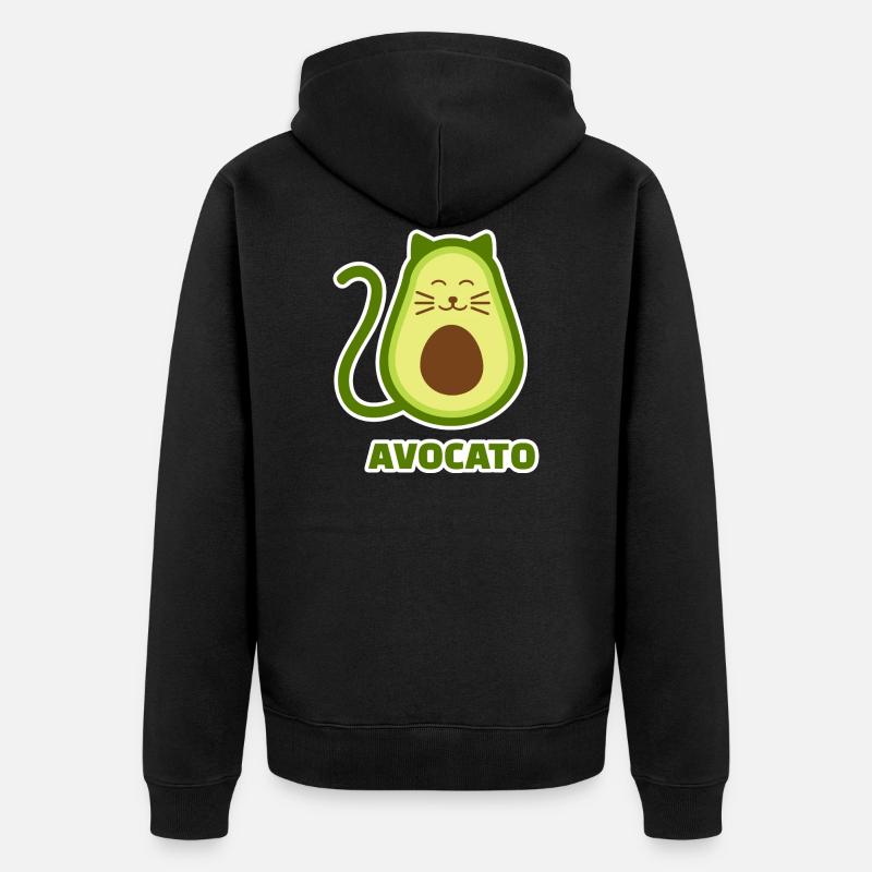 avocat - Veste à capuche bio Premium Unisexe - noir