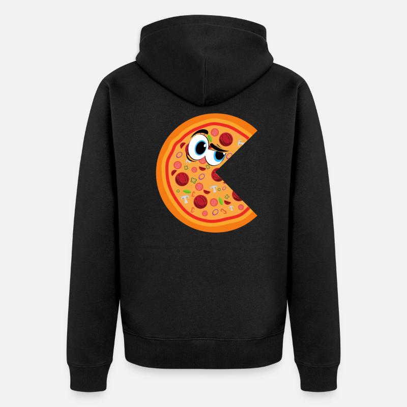 Pizza for couples - Unisex Premium Bio Zip Hoodie - Schwarz