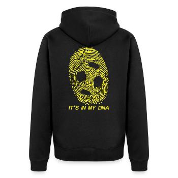 Soccer Football - It's In My DNA Shirt Gift Sport - Unisex Premium Bio Zip Hoodie - Schwarz - Hinten - Nico (187cm)