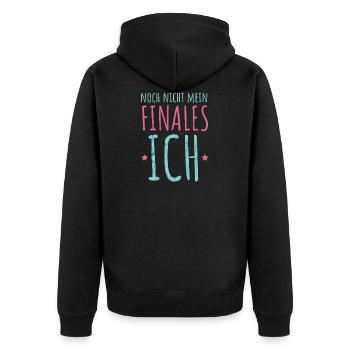 Geschlechtsumwandlung Transformation Geschenk LGBT - Unisex Premium Bio Zip Hoodie - Schwarz - Hinten - Nico (187cm)