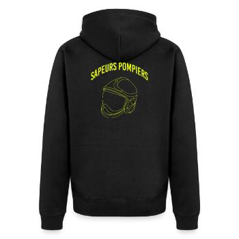 POMPIER - sapeurs pompiers - Veste à capuche bio Premium Unisexe - noir - Dos - Nico (187cm)