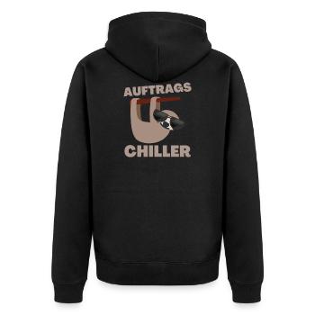 Contract Chiller - Chilling Chiller Sloth Relax - Veste à capuche bio Premium Unisexe - noir - Dos - Nico (187cm)