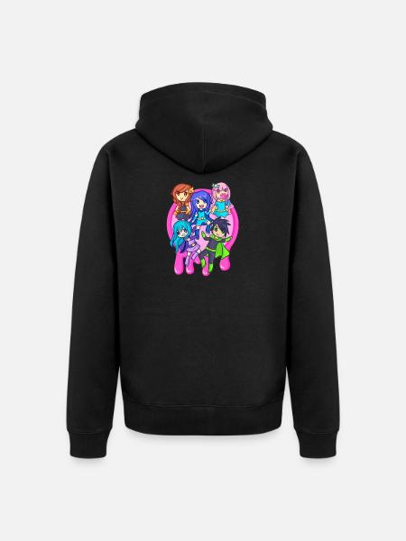 Superhero Pink Slime Krew - Unisex Premium Organic Zip Hoodie - black