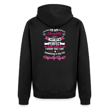 A la fille Cadeau de la maman Papa Parent - Veste à capuche bio Premium Unisexe - noir - Dos - Nico (187cm)