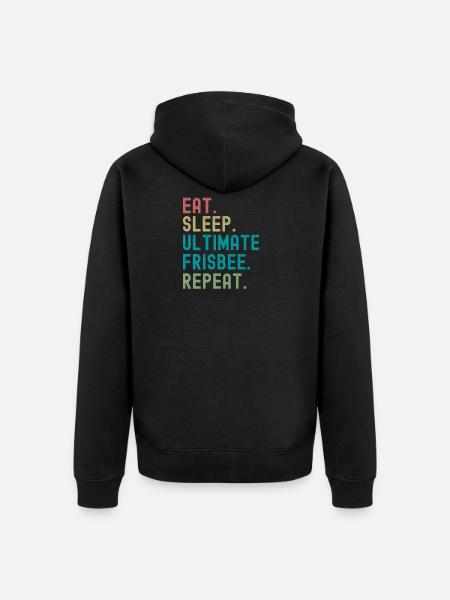 Ultimate Frisbee Geschenk - Unisex Premium Bio Zip Hoodie - Schwarz