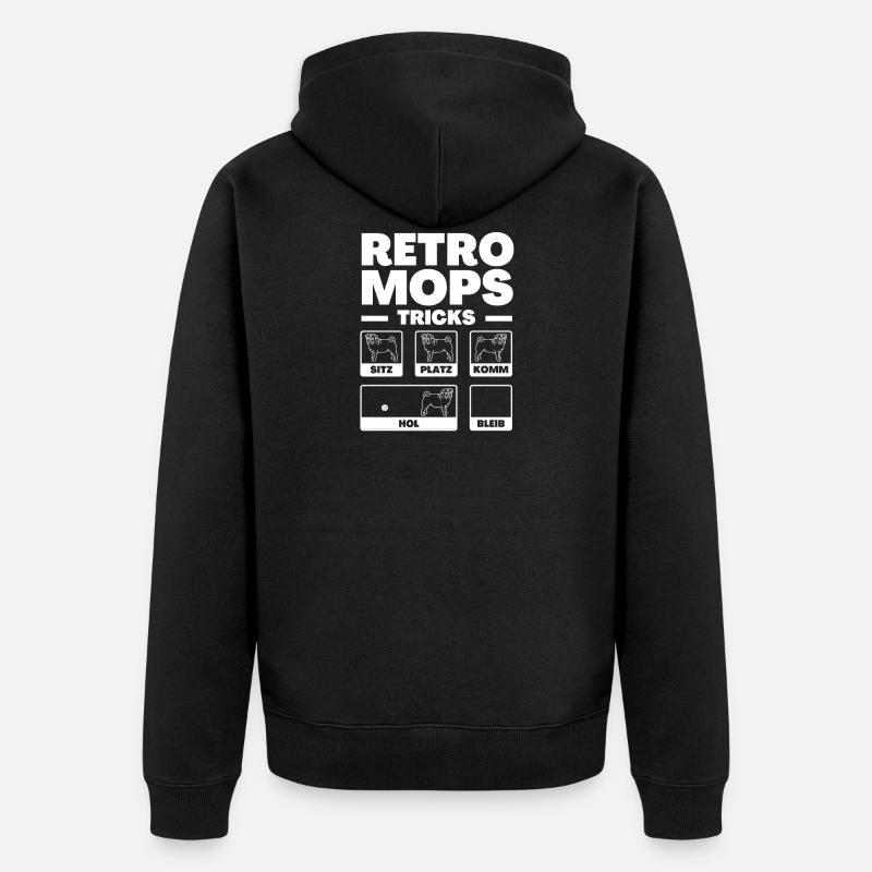 Carlin rétro - Veste à capuche bio Premium Unisexe - noir
