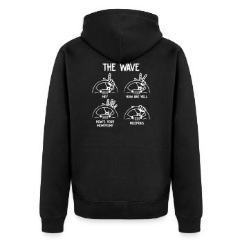 La Jeep Wave - Veste à capuche bio Premium Unisexe - noir - Dos - Nico (187cm)