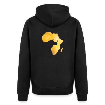Afrika Africa Rhino Rhinoceros - Unisex Premium Organic Zip Hoodie - black - Back - Nico (187cm)