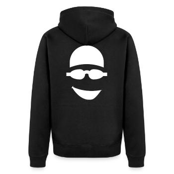 Swimmer Face Abstract Cool Swim Swimming Pool - Unisex Premium Bio Zip Hoodie - Schwarz - Hinten - Nico (187cm)