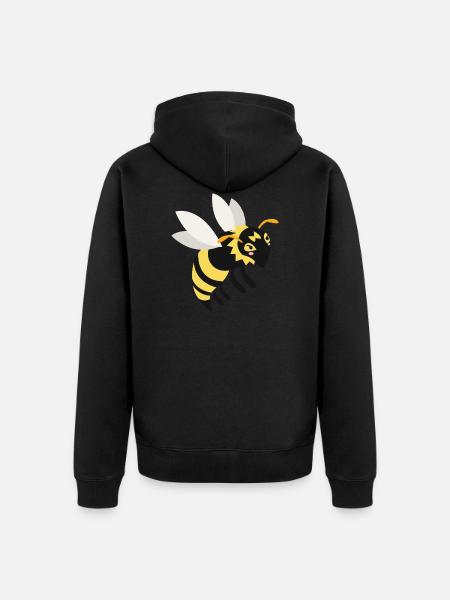 wasp - Unisex Premium Organic Zip Hoodie - black