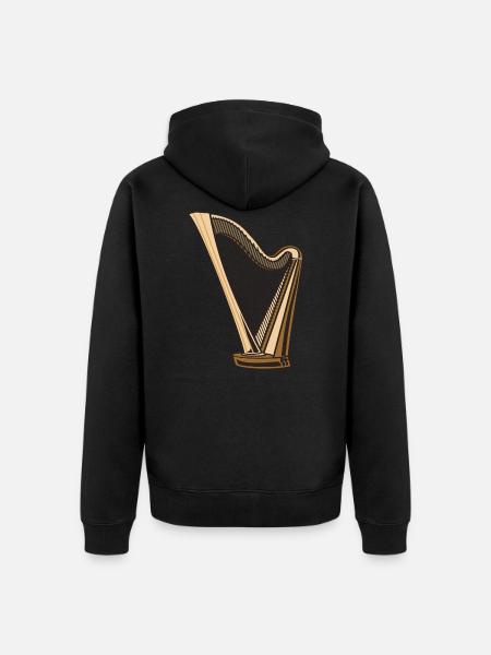 Harpe - Veste à capuche bio Premium Unisexe - noir