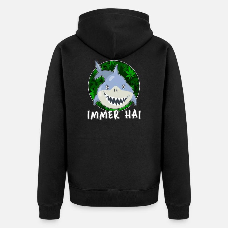 high immer hai cbd thc - Unisex Premium Bio Zip Hoodie - Schwarz