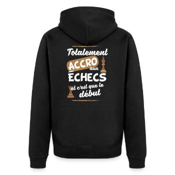 échecs et mat joueur d'échecs - Veste à capuche bio Premium Unisexe - noir - Dos - Nico (187cm)