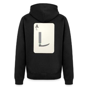 Anesthesiologist Playing Card Doctors Ambulance Service - Unisex Premium Organic Zip Hoodie - black - Back - Nico (187cm)