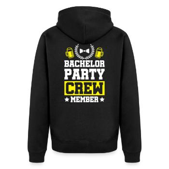 bachelor party crew - Veste à capuche bio Premium Unisexe - noir - Dos - Nico (187cm)