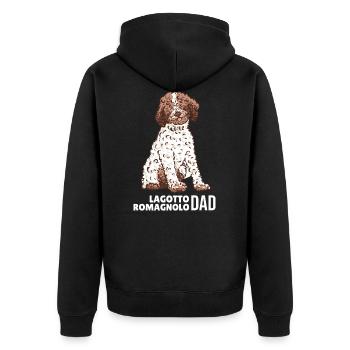 Lagotto Romagnolo Water Dog Dad - Unisex Premium Organic Zip Hoodie - black - Back - Nico (187cm)