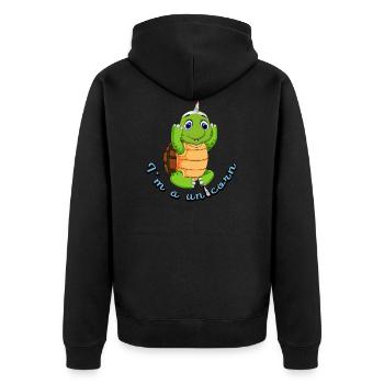 tortue licorne crapaud créature mystique animal - Veste à capuche bio Premium Unisexe - noir - Dos - Nico (187cm)