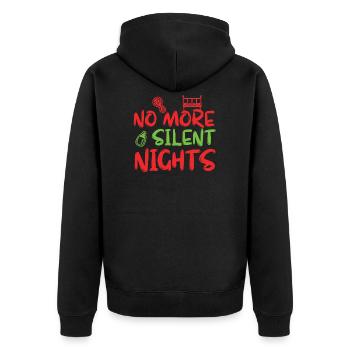Christmas Pregnancy Pregnant - Unisex Premium Organic Zip Hoodie - black - Back - Nico (187cm)