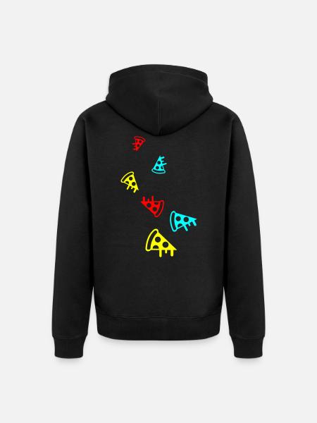 Pizza Bunt - Unisex Premium Bio Zip Hoodie - Schwarz
