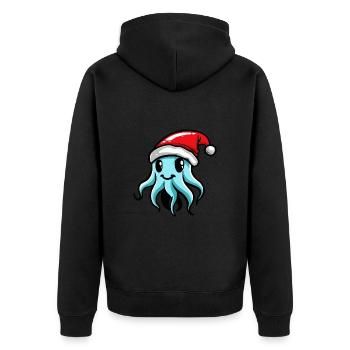 Méduse Noël - Veste à capuche bio Premium Unisexe - noir - Dos - Nico (187cm)