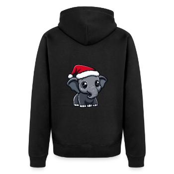 Noël mammouth Noël - Veste à capuche bio Premium Unisexe - noir - Dos - Nico (187cm)