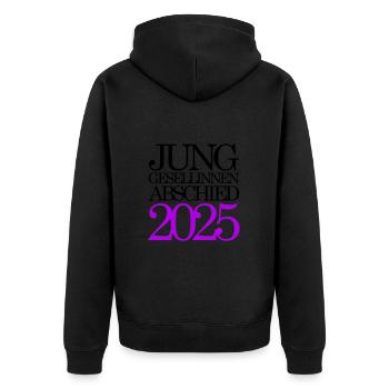 Enterrement de vie de jeune fille 2025 Enterrement de vie de jeune fille - Veste à capuche bio Premium Unisexe - noir - Dos - Nico (187cm)