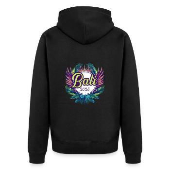 L’équipe de Bali 2025 - Veste à capuche bio Premium Unisexe - noir - Dos - Nico (187cm)