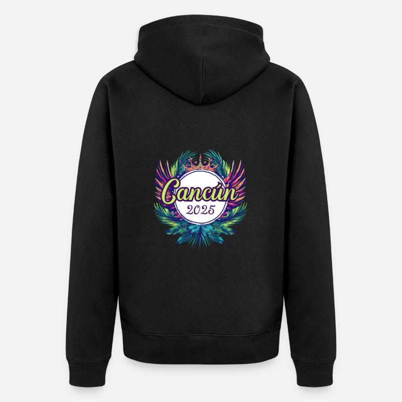 Cancun 2025 Team - Unisex Premium Bio Zip Hoodie - Schwarz