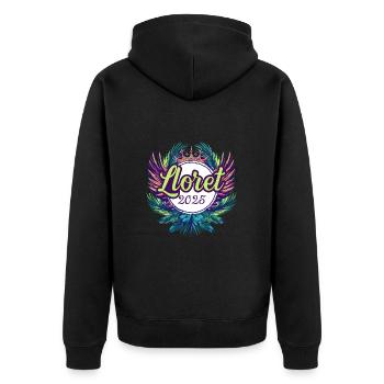 Lloret De Mar 2025 Team - Unisex Premium Organic Zip Hoodie - black - Back - Nico (187cm)